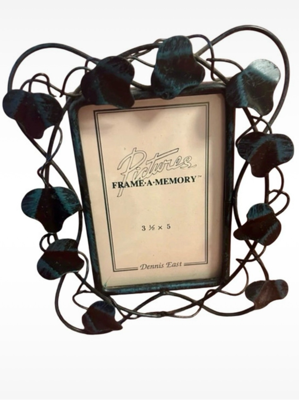 Dennis East Vintage 90s Black Metal Frame Ivy Leaf Vines